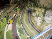 Ersatz des Ablaufberges durch ebene Trasse.